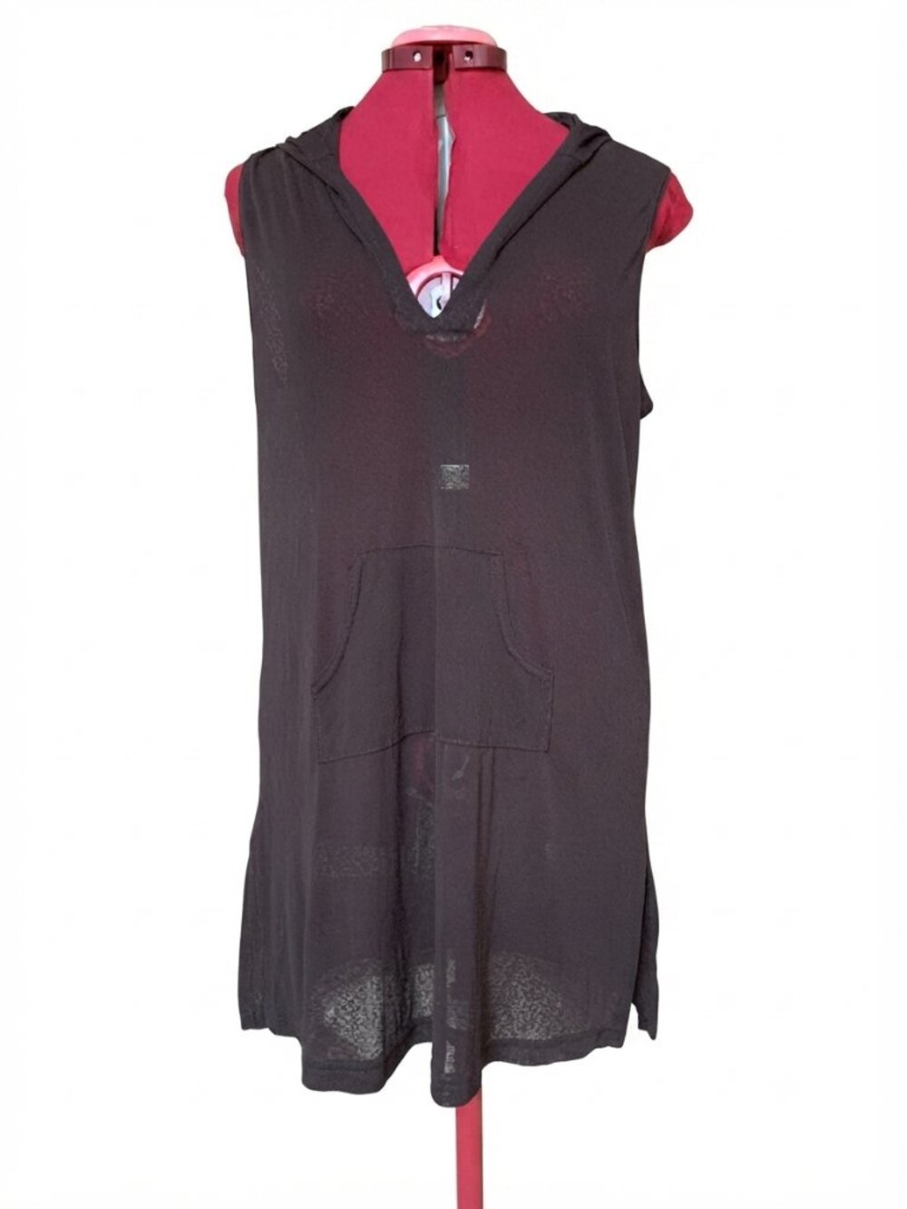 SPPLASSH - Cover Me Sheer Hooded Sleeveless Swim Cover-Up
